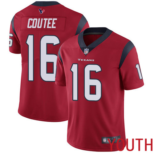 Houston Texans Limited Red Youth Keke Coutee Alternate Jersey NFL Football #16 Vapor Untouchable->youth nfl jersey->Youth Jersey